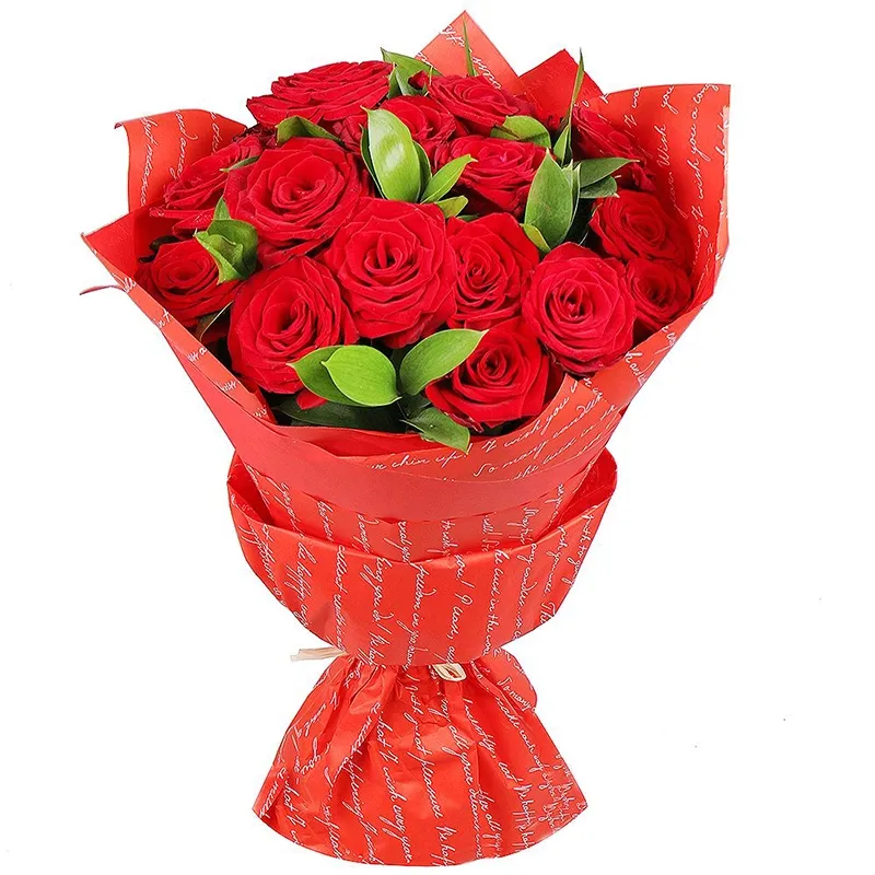 Букет из 21 красной розы россия (50 см)